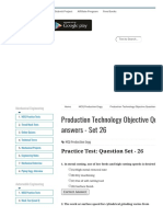 Production Technology Objective Questions With Answers - Set 26 - ObjectiveBooks