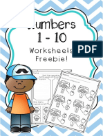 Numbers 1 - 10: Worksheets Freebie!