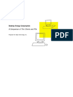 Desktop Energy Consumption: A Comparison of Thin Clients and Pcs