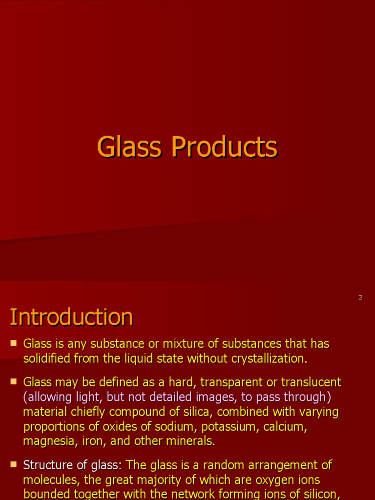 9 Glass | PDF | Glasses | Silicon Dioxide