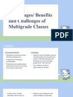 Advantages and challenges of multigrade classes