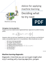 Advice For Applying Machine Learning: Deciding What To Try Next