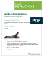 Low Back Pain - Exercises