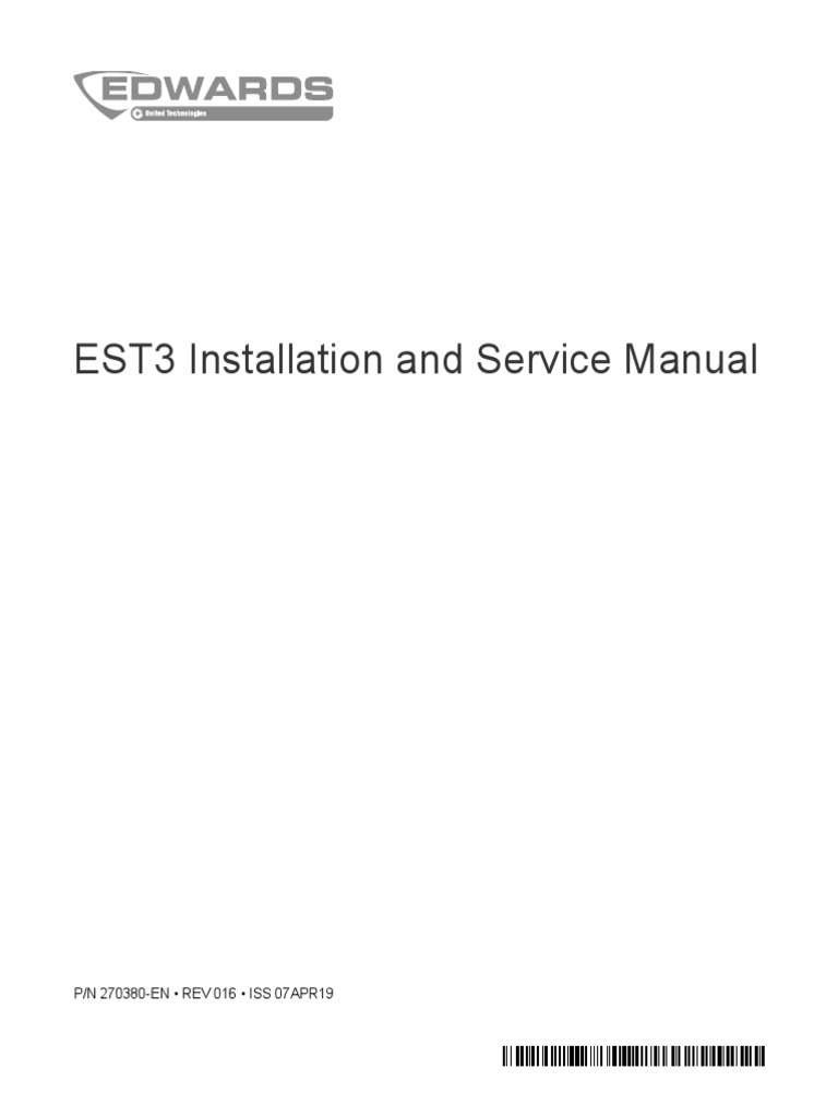 EST3 Installation and Service Manual | PDF | Amplifier | Security Alarm