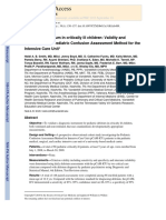 Diagnosing Delirium in Critically Ill Children - Validity and Reliability of The Pediatric Confusion Assessment Method For The Intensive Care Unit