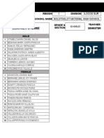 Input Data Sheet for SHS E-Class Record