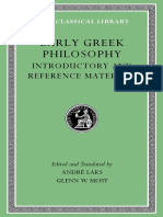 Early Greek Philosophy, Volume I Introductory and Reference Materials by Laks, André Most, Glenn W. (Eds.)
