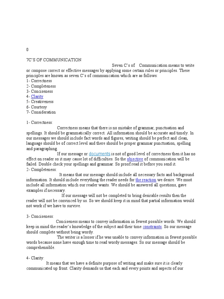 7 Cs | PDF | Grammar | Information