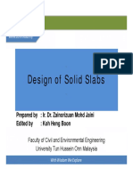 Design of Solid Slabs: Prepared By: Ir. Dr. Zainorizuan Mohd Jaini Edited By: Koh Heng Boon