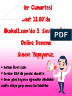 Sinif Günlük Ödevler Dönem 2 Hafta 8