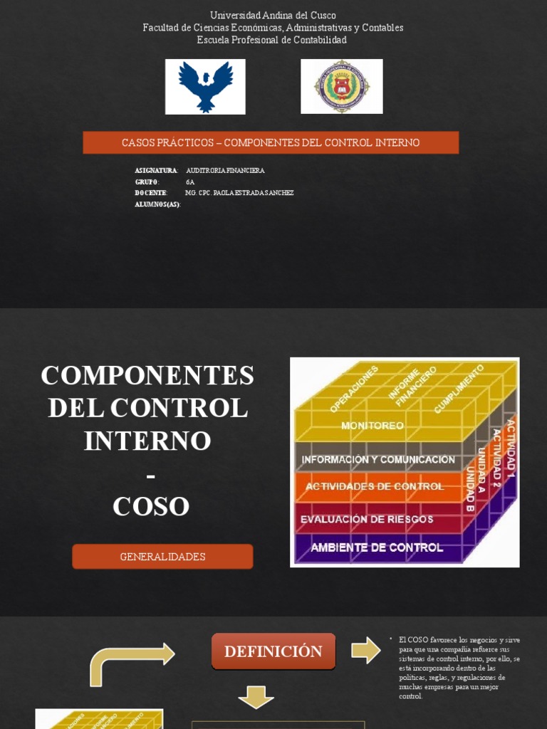 Componentes del Control Interno COSO | PDF | Auditoría | Empresas
