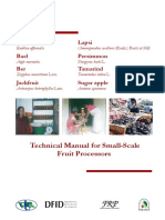 Technical Manual For Small-Scale Fruit Processors: Amla Bael Ber Jackfruit Lapsi Persimmon Tamarind Sugar Apple