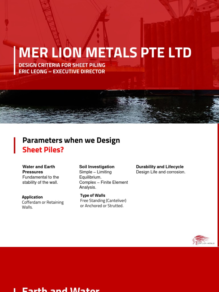 Sheet Piling Design Criteria Guide | PDF | Deep Foundation | Corrosion