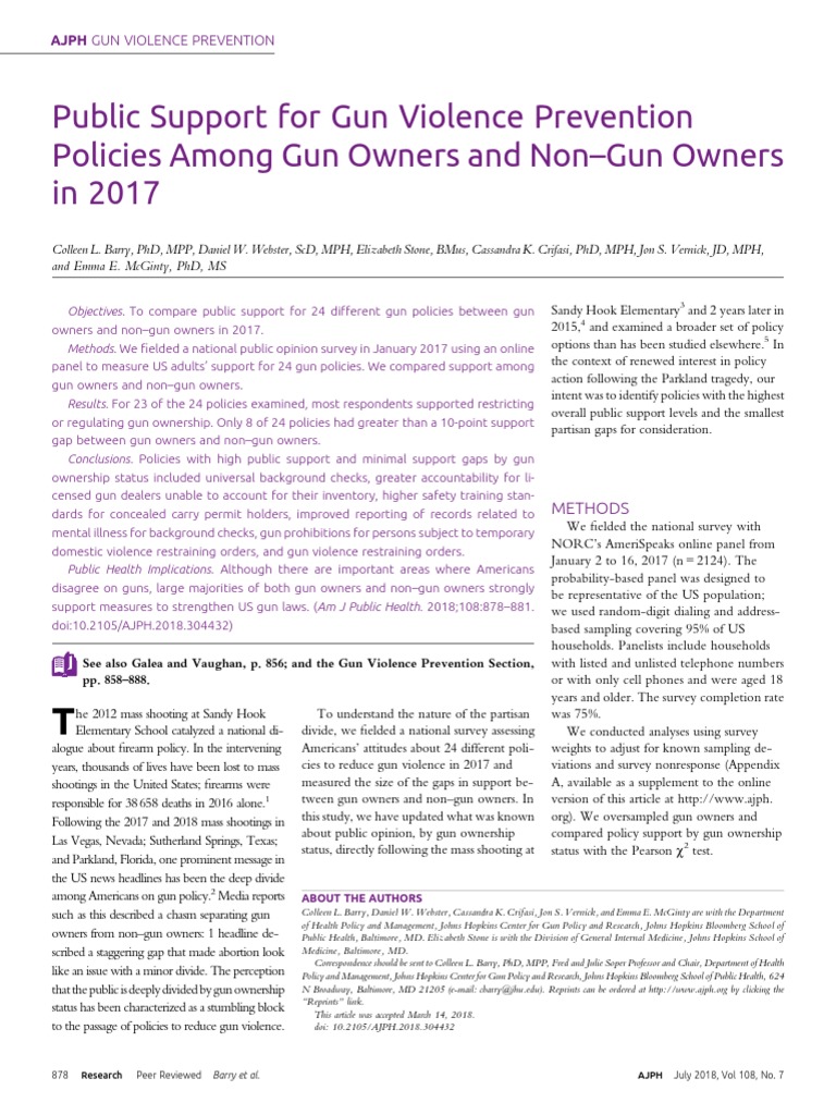 Jurnal Gun | PDF | Gun Violence In The United States | Gun Control