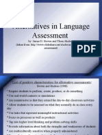 Alternatives in Assessment 