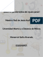 Sesión 4. Los Elementos Del Injusto Penal I