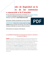 Modalidades de Ilogicidad en La Motivación de Las Sentencias Comentario A La Casación