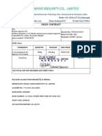 Panpan Indusrty Co., Limited: Sales Contract