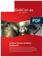 SediCon Project Year 2010 Khimti Headworks Sedicon Sluicer 1