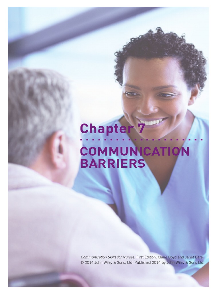 Communication Barriers Communication Skills For Nurses, First Edition