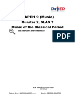 MAPEH 9 (Music) : Quarter 2, SLAS 7 Music of The Classical Period