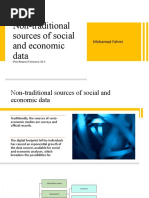 Non-Traditional Sources of Social and Economic Data