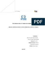 Unidad I Análisis e Interpretación de Estados Financiero Capital de Trabajo