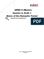 MAPEH 9 (Music) : Quarter 4, SLAS 1 Music of The Romantic Period