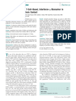 Prognostic Value of a T-Cell–Based, Interferon- Biomarker in Tuberculosis