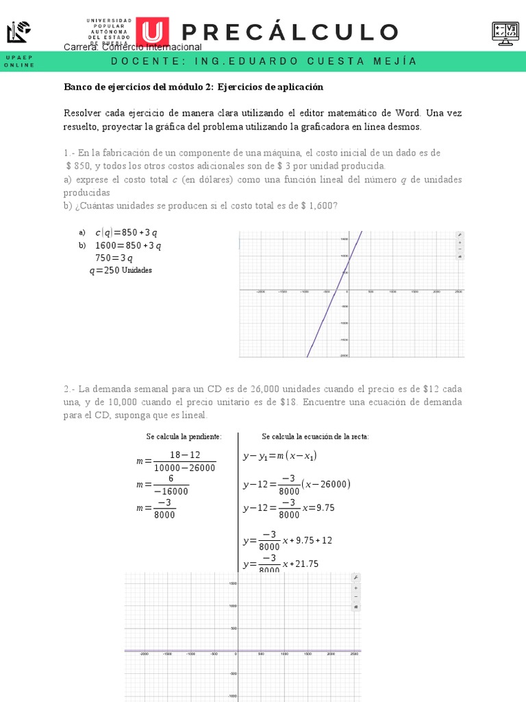 Banco de Ejercicios Del Módulo 2 (Resueltos) | PDF