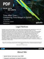 Using Splunk LisaGuinn TimeAfterTimeComparingTimeRangesinSplunk