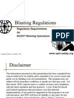 Blasting Regulations: Regulatory Requirements For NCDOT Blasting Operations
