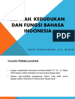 Sejarah, Kedudukan, Dan Fungsi Bahasa Indonesia