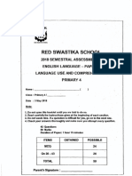 P4 English SA1 2018 Red Swastika Exam Papers