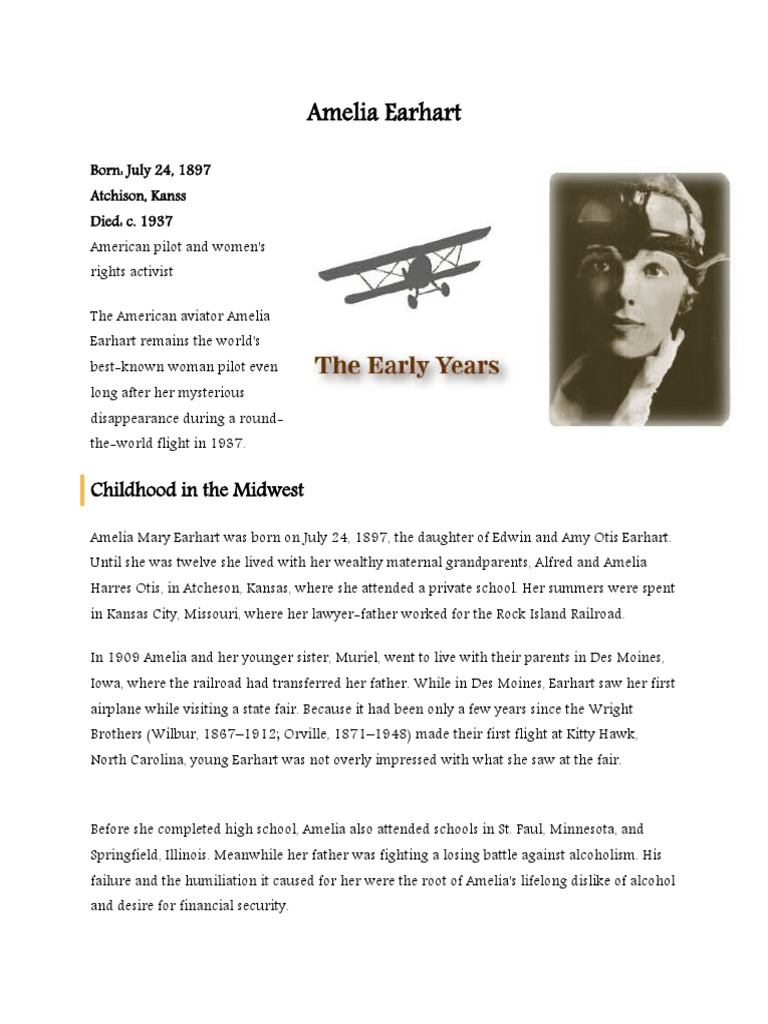 AMELIA EARHART ROOKIE BIOGRAPHY PDF visual data 2