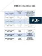 Jadwal Screening HIMADISHUM 2021