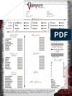 Vampire Character Sheet