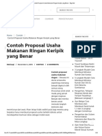 Contoh Proposal Usaha Makanan Ringan Keripik Yang Benar Bagi