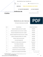 Tabela de Referência de Custos