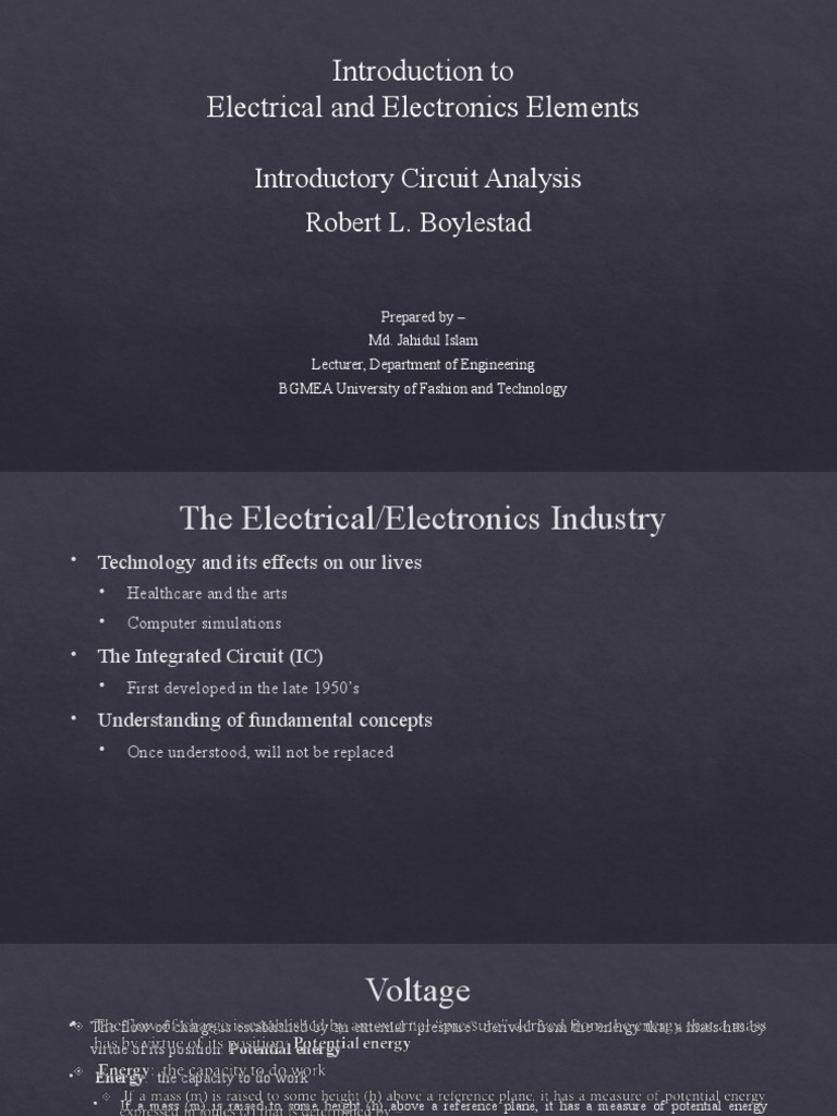 Introduction to Electrical Concepts | PDF | Voltage | Resistor
