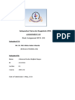 Final Assignment BUS-202: Independent University Bangladesh (IUB) Assignment On