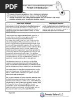 Annotated Video Script TEMPLATE Cell Cycle by Amoeba Sisters