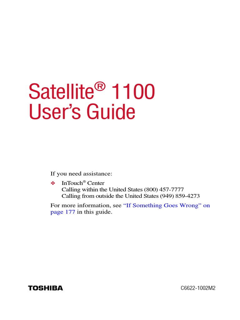 Satellite 1100 User Guide | PDF | Usb | Computer Data Storage