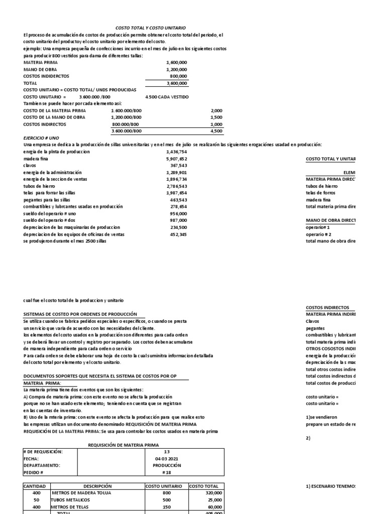 Ejercicios de Contabilidad de Costos | PDF | Costo | Estado de resultados