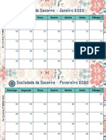 Calendario 2020 Soc Soc Cris Brito