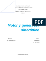 Motor y Generador Sincrónico. Maquinas Electricas II
