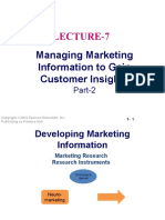 Lecture-7: Managing Marketing Information To Gain Customer Insights