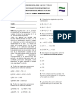 Evaluacion Diagnostica Grado 6º Matematica P1