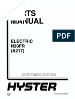 Hyster Walkie A217 (N30FR) Electric Forklift Parts Manual