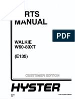Hyster Walkie E135 (W60XT W80XT) Forklift Parts Manual